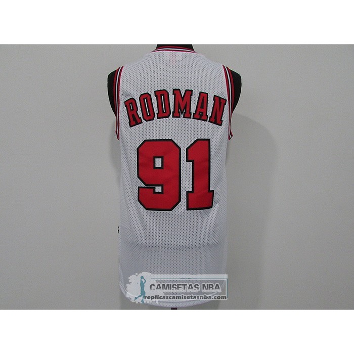 Camiseta Chicago Bulls Dennis Rodman Mitchell & Ness 1997-98 Blanco